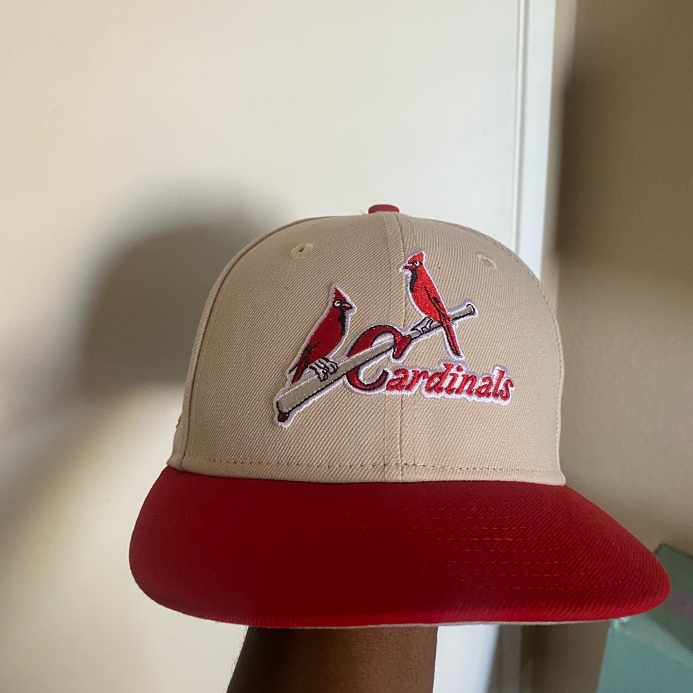 New Era Black and Cream Fitted Cap Cardinals size 7 1/8